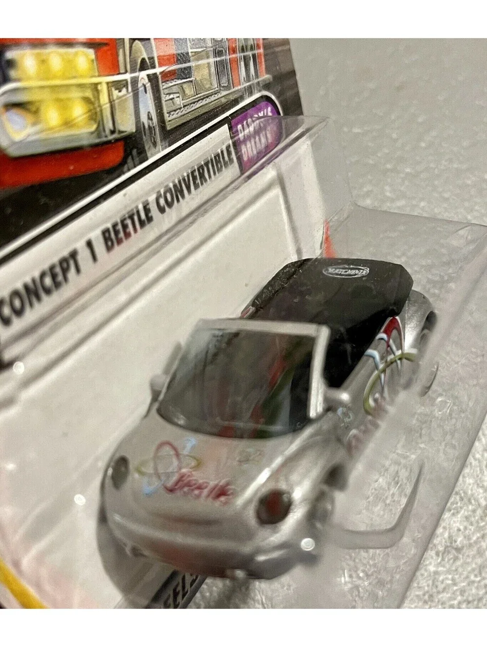 2000 Matchbox Concept 1 Volkswagen Beetle #1 of 75 Silver Daddy's Dream NIB HW4
